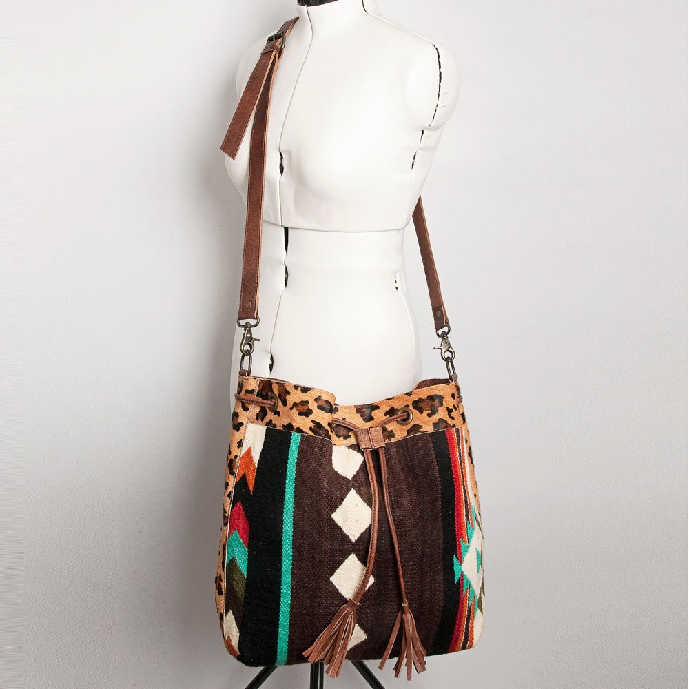 American Darling Saddle Blanket Hair-On Genuine Leather Crossbody Bag