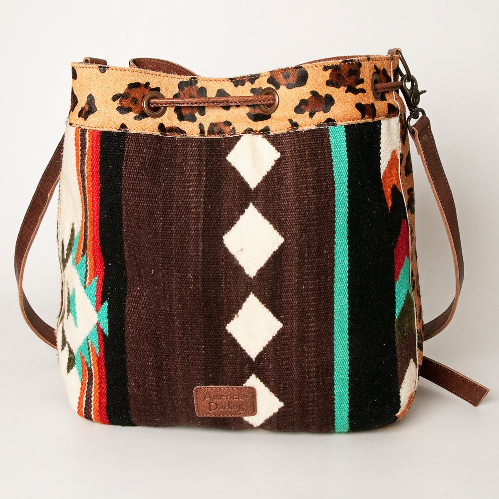 American Darling Saddle Blanket Hair-On Genuine Leather Crossbody Bag