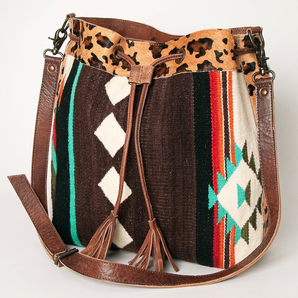 American Darling Saddle Blanket Hair-On Genuine Leather Crossbody Bag