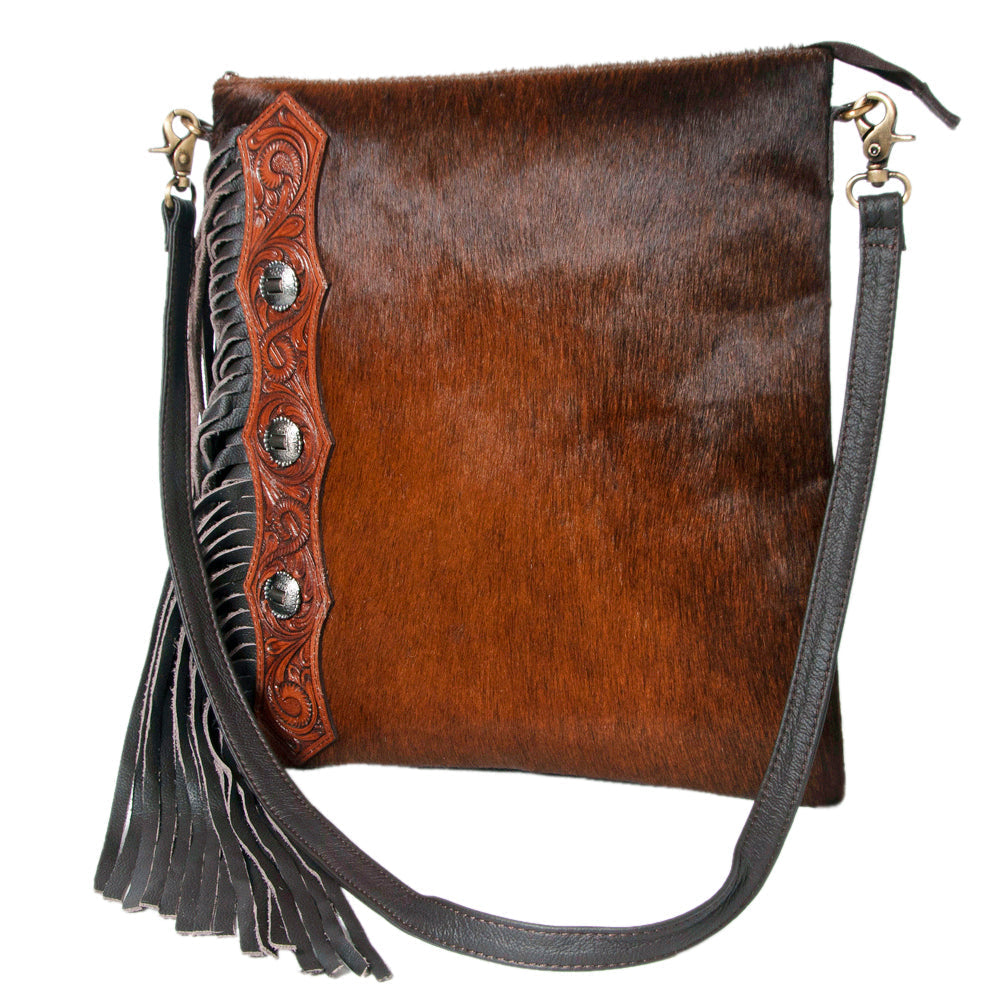 OHLAY Hobo Hand Tooled Hair-On Genuine Leather Women Bag Western Handbag Purse | Womens Handbags Belt for Summer