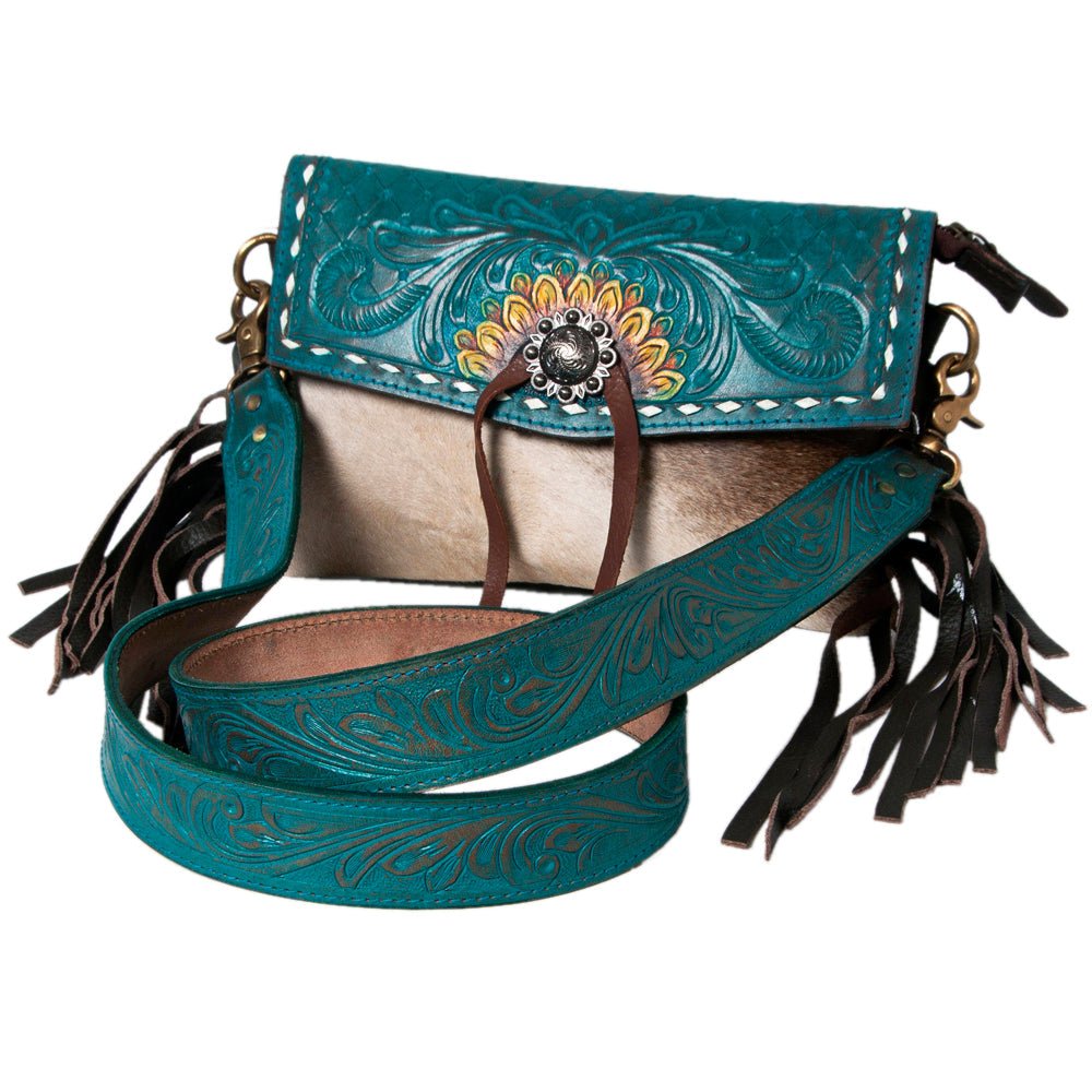 OHLAY Hair-On Cowhide Leather Clutch