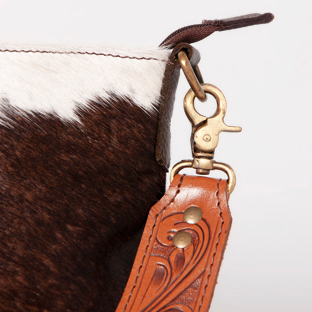 Ohlay Hobo Hand Tooled Hair-on Genuine Leather