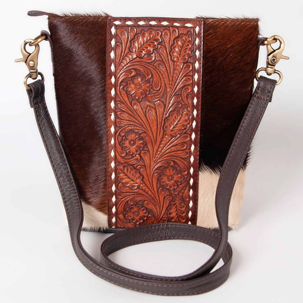 Ohlay Hobo Hand Tooled Hair-on Genuine Leather