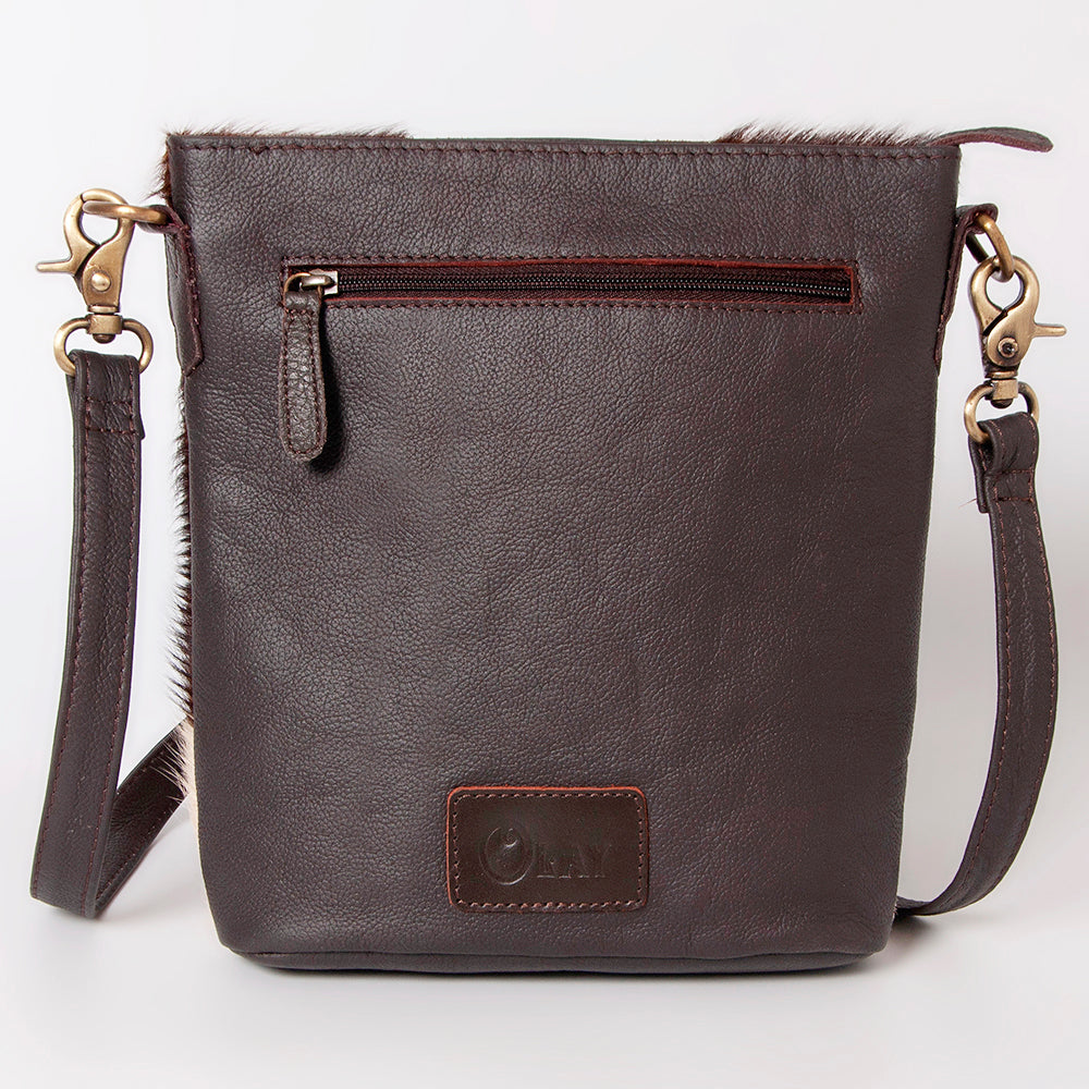 Ohlay Hobo Hand Tooled Hair-on Genuine Leather