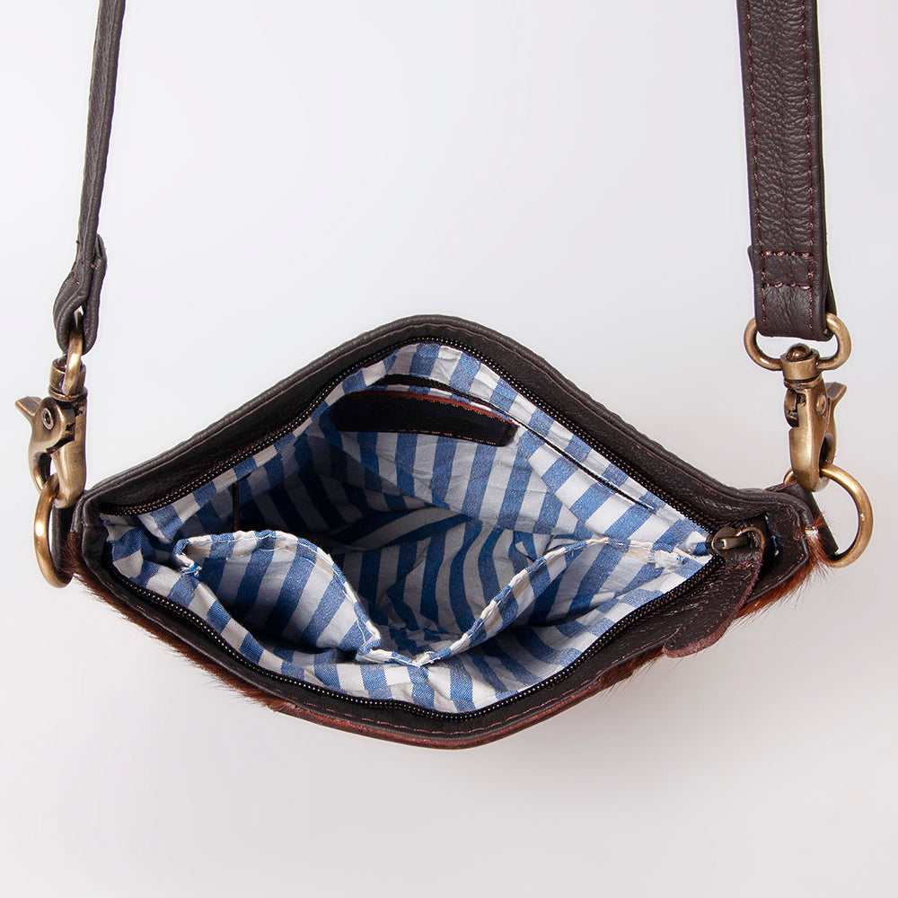 Ohlay Hobo Hand Tooled Hair-on Genuine Leather