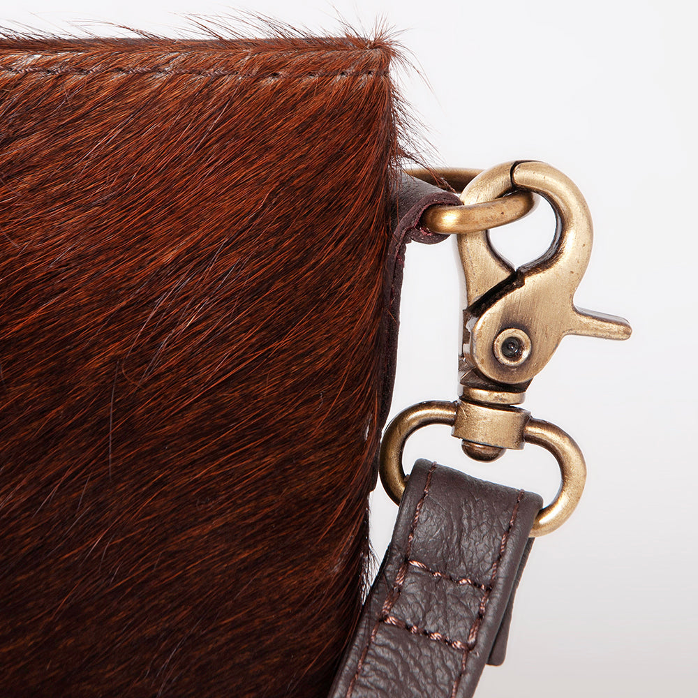 Ohlay Hobo Hand Tooled Hair-on Genuine Leather