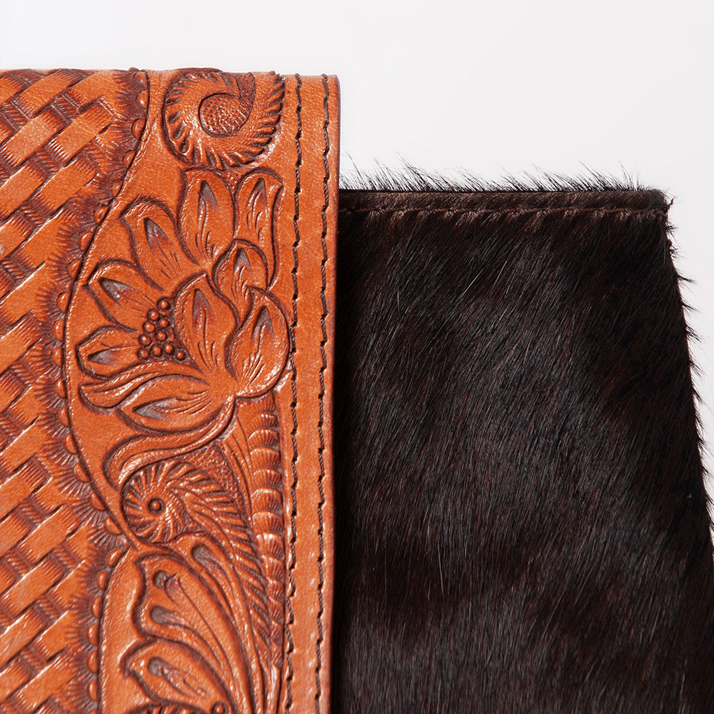 Ohlay Backpack Hand Tooled Hair-On Genuine Leather