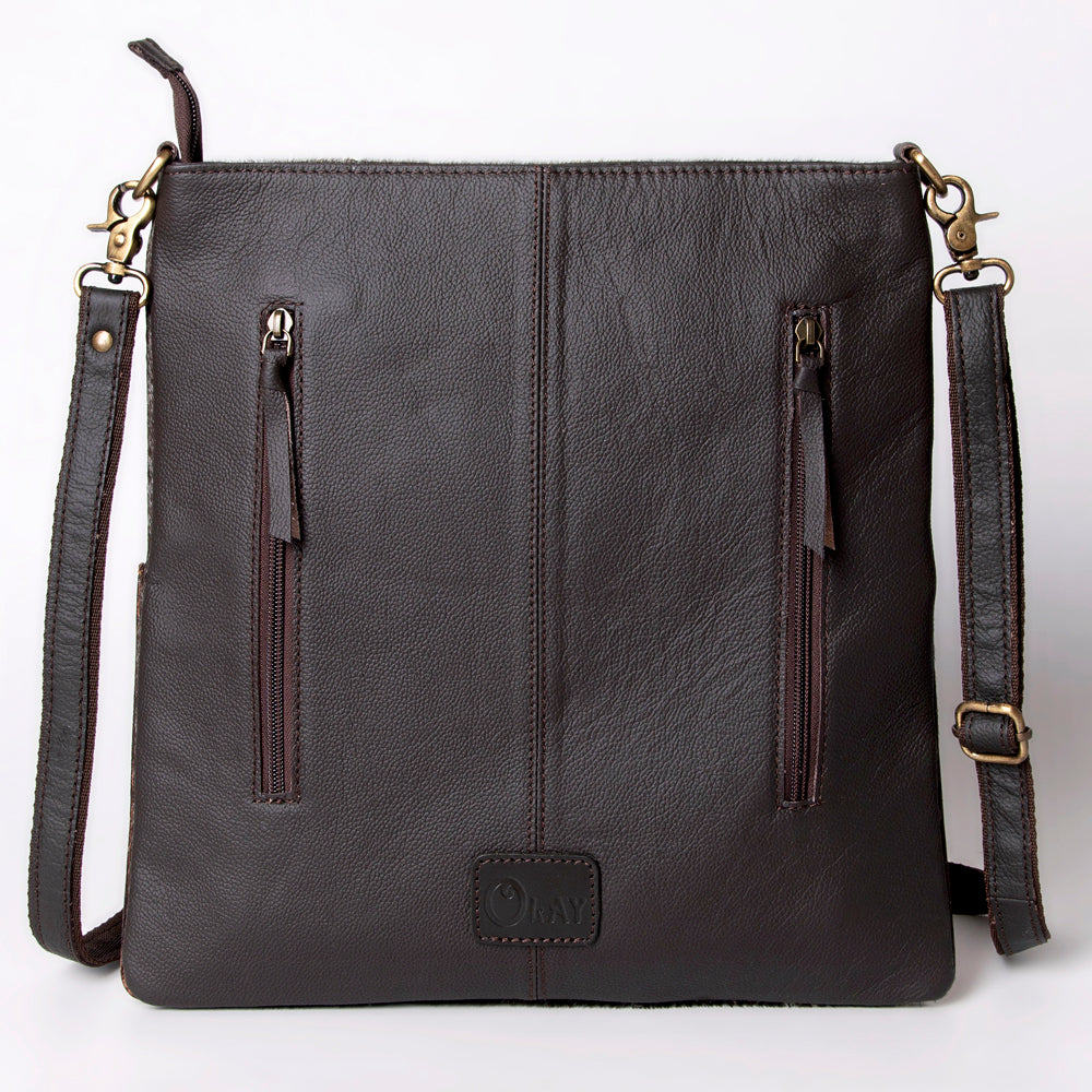 Ohlay Bags KBA119 Cross Body I Hand Tooled Hair-On Genuine Leather Women Bag Western Handbag Purse