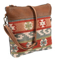 Ohlay Crossbody Upcycled Wool Upcycled Canvas Genuine Leather