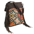 OHLAY Upcycled Wool Canvas Genuine Leather Messenger Bag