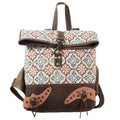 Ohlay Backpack Upcycled Canvas Genuine Leather
