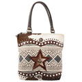 OHLAY Upcycled Wool Canvas Hair-On Genuine Leather Tote