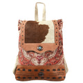 Ohlay Backpack Upcycled Canvas Hair-On Genuine Leather