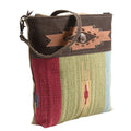 OHLAY Upcycled Wool Canvas Genuine Leather Messenger Bag