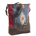 OHLAY Upcycled Wool Canvas Genuine Leather Messenger Bag