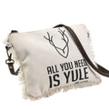 OHLAY Upcycled Canvas Genuine Leather Crossbody Bag