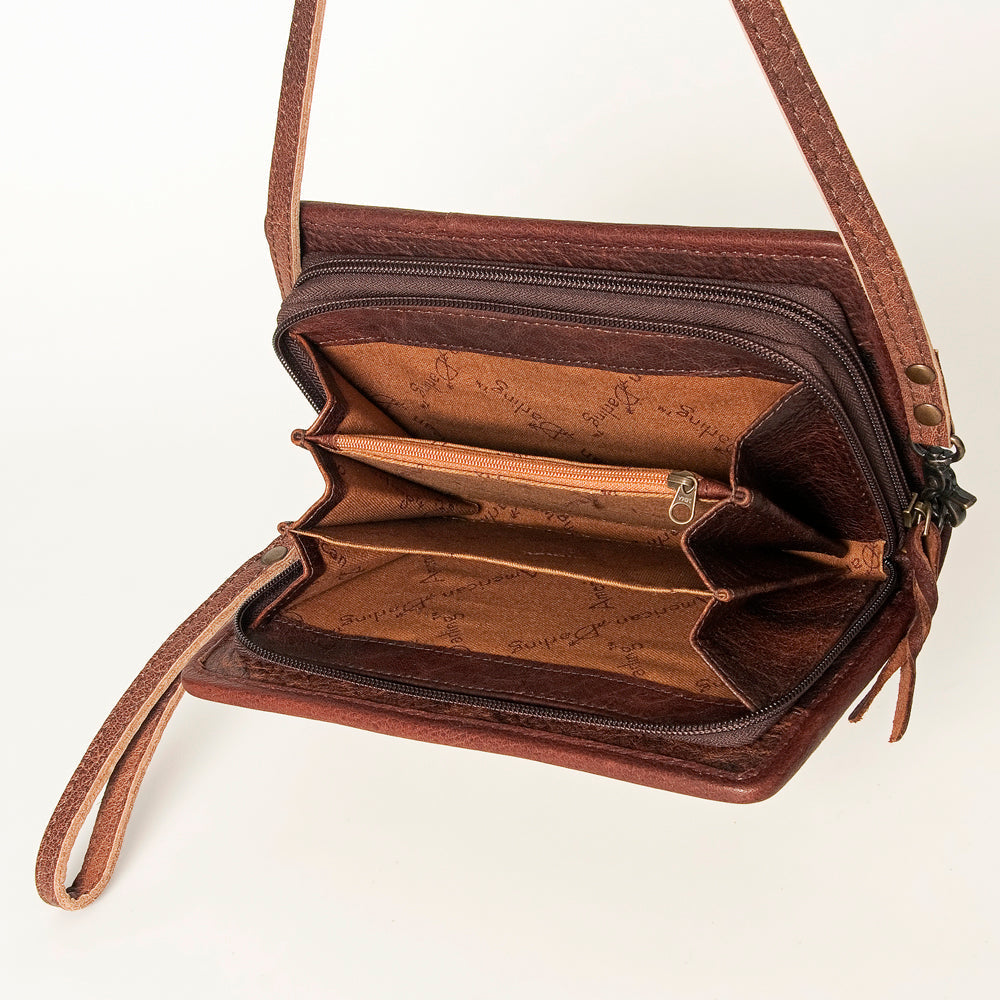 American Darling Organizer Saddle Blanket Genuine Leather Western Women Bag Handbag Purse | for Cute Travel