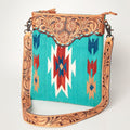 American Darling Hand Tooled Saddle Blanket Genuine Leather