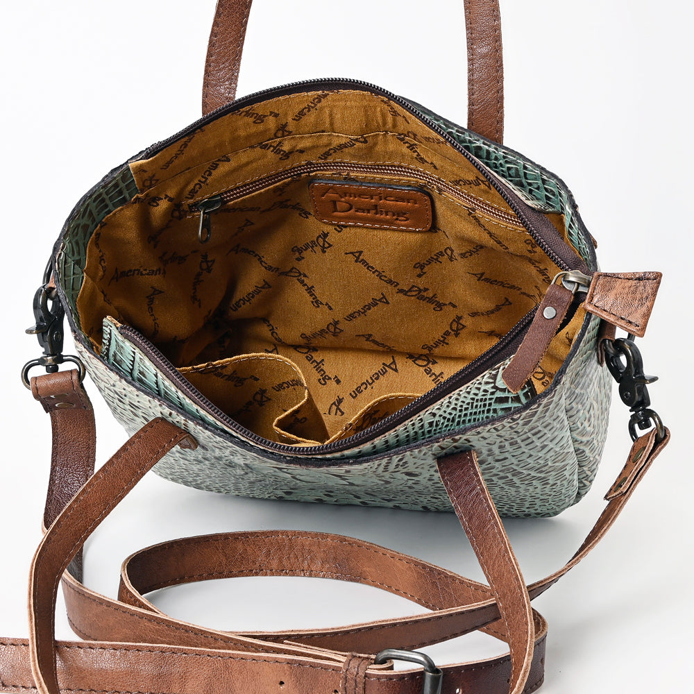 American Darling Tote Crocodile Embossed Genuine Leather