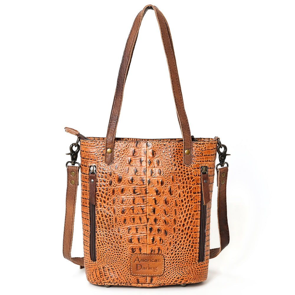 American Darling Crocodile Embossed Genuine Leather Bag