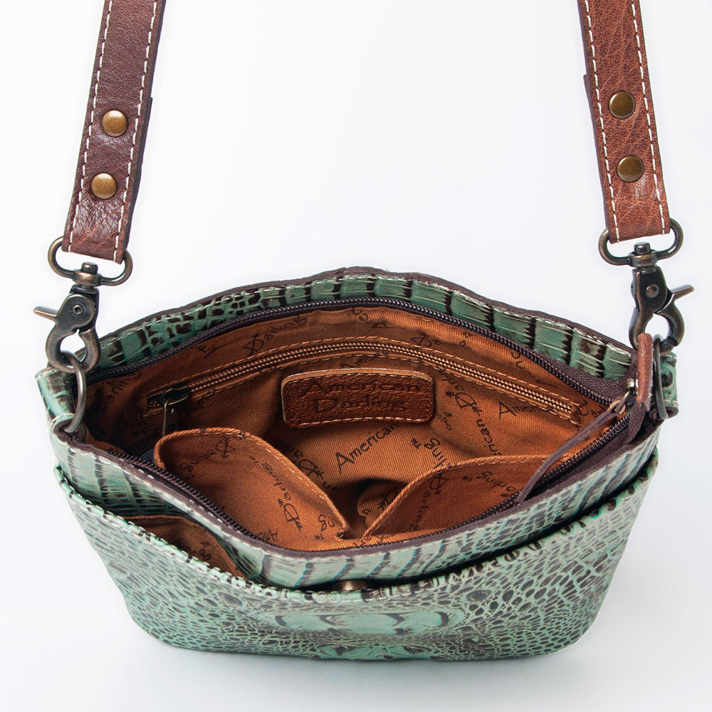 American Darling Crocodile Embossed Genuine Leather