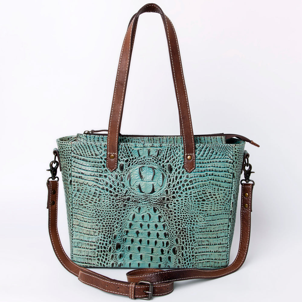 American Darling Crocodile Embossed Genuine Leather Bag