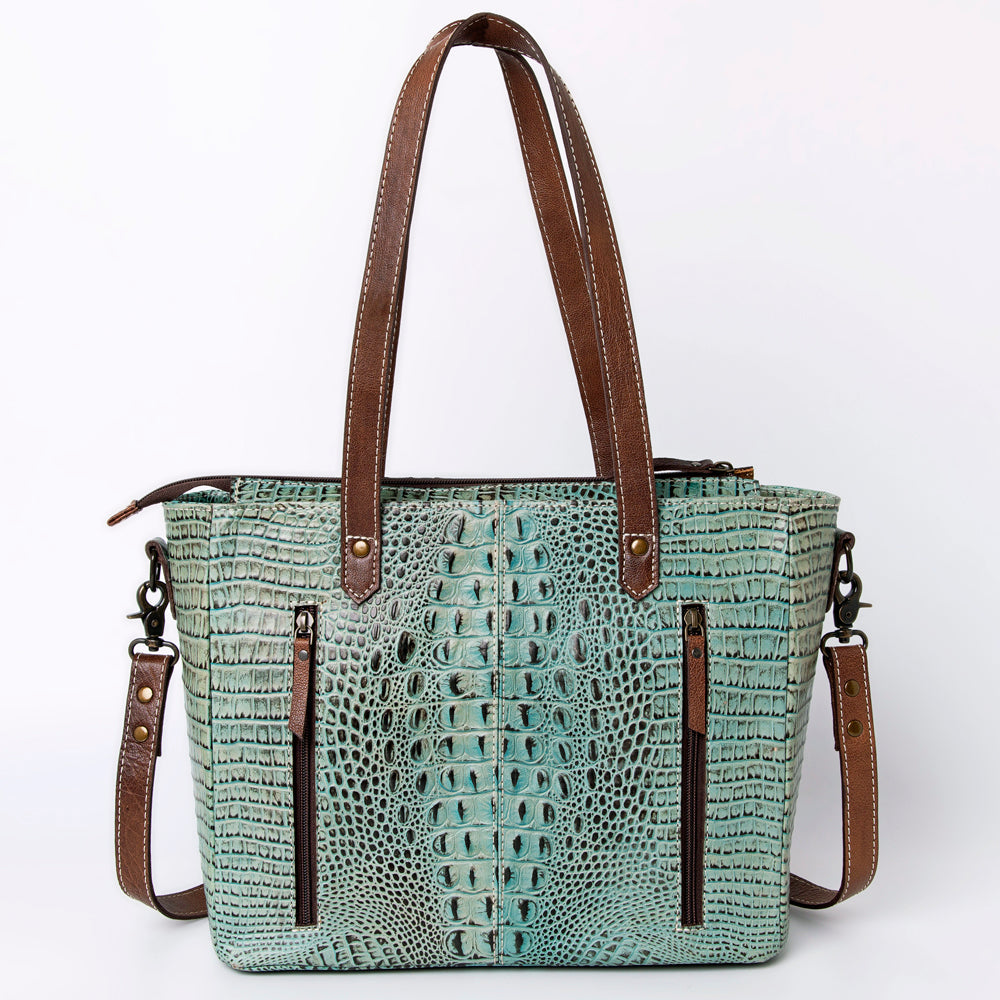 American Darling Crocodile Embossed Genuine Leather Bag