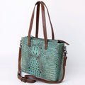 American Darling Crocodile Embossed Genuine Leather Bag