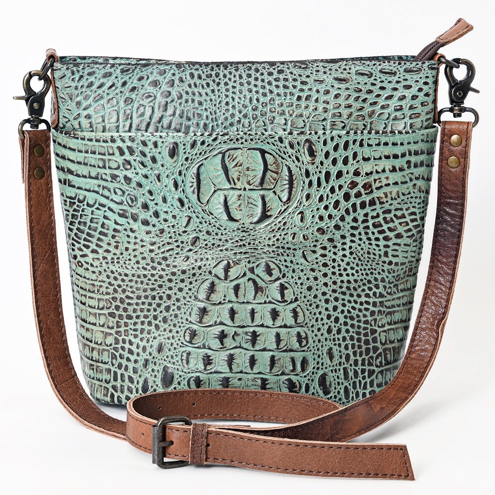 American Darling Crossbody Crocodile Embossed Genuine Leather