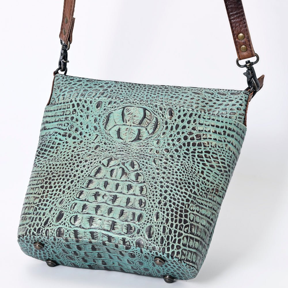 American Darling Crossbody Crocodile Embossed Genuine Leather