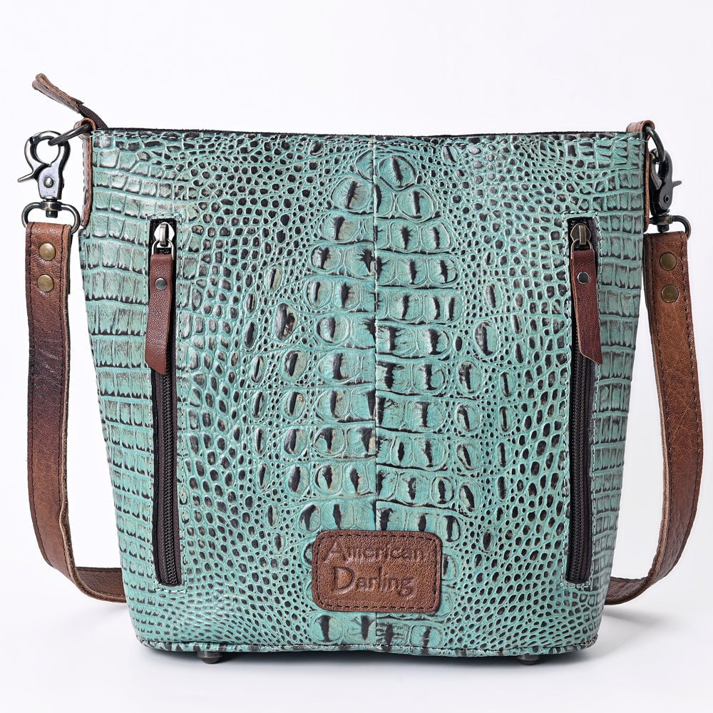American Darling Crossbody Crocodile Embossed Genuine Leather