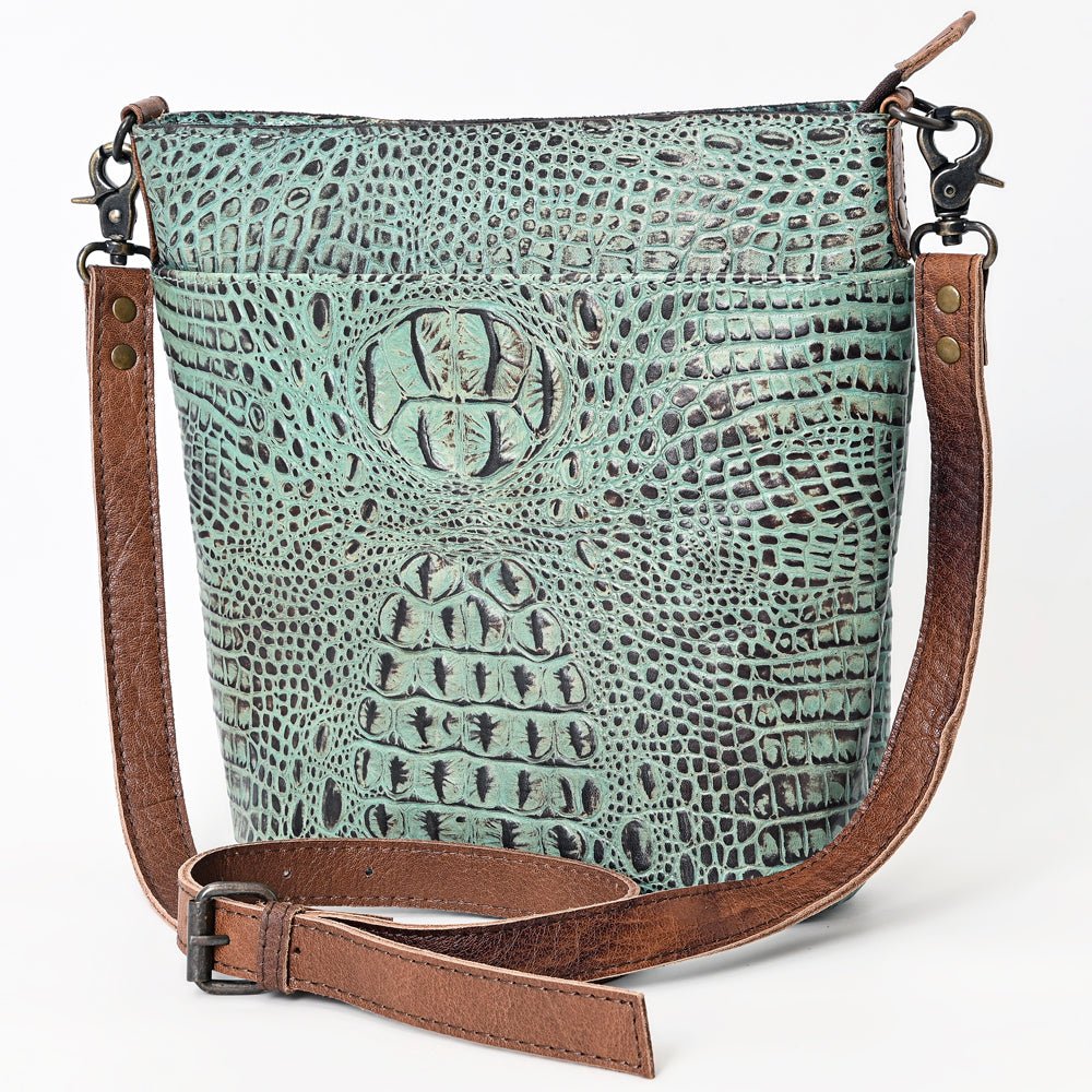 American Darling Crossbody Crocodile Embossed Genuine Leather
