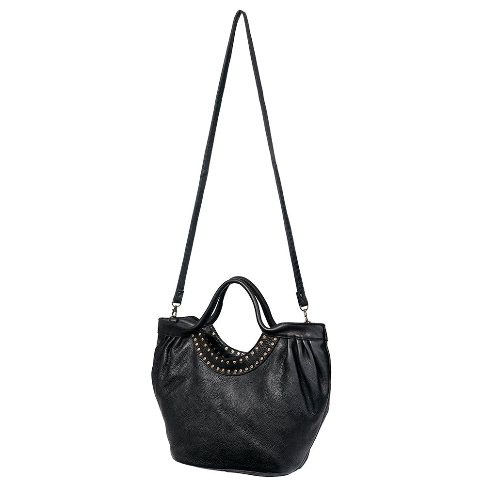 Never Mind Tote Vintage Handmade Genuine Cowhide Leather