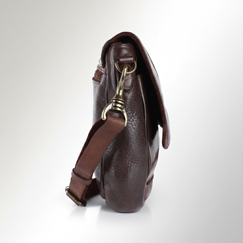 Spaghetti Western Swc412Brn Cross Body I Vintage Handmade Drum Dyed Genuine European Cowhide Leather Women Bag Western Handbag Purse