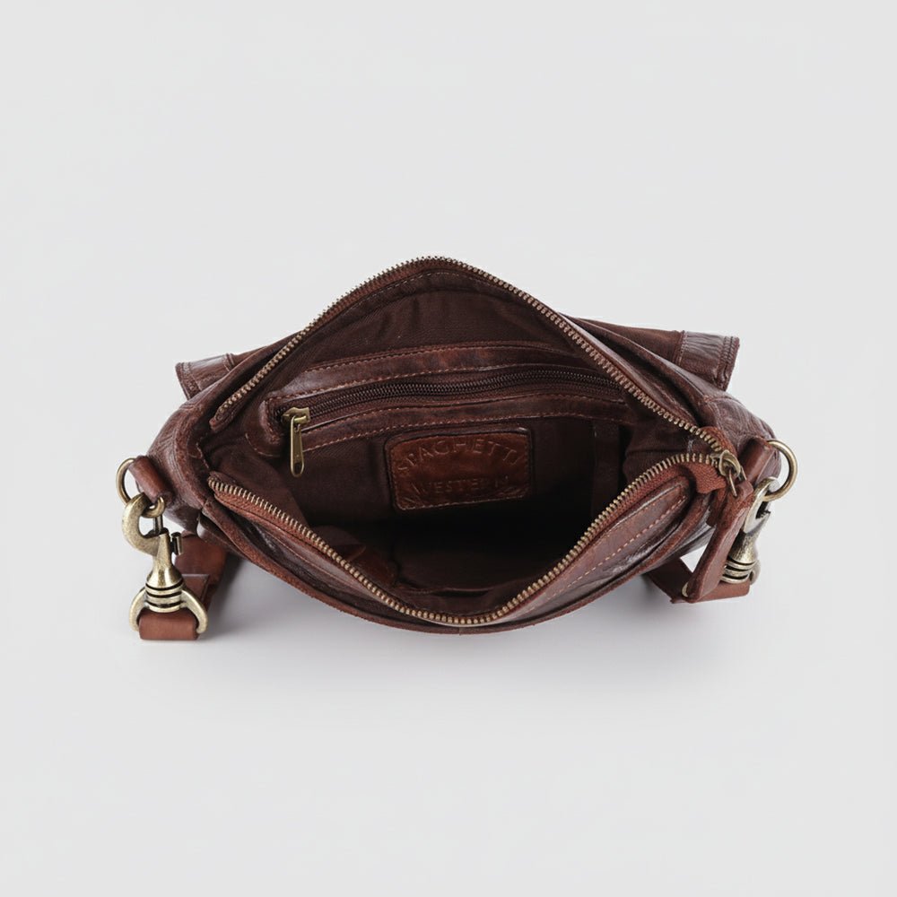 Vintage Handcrafted Crossbody Bag In Full-Grain European Leather For Women Everyday Use