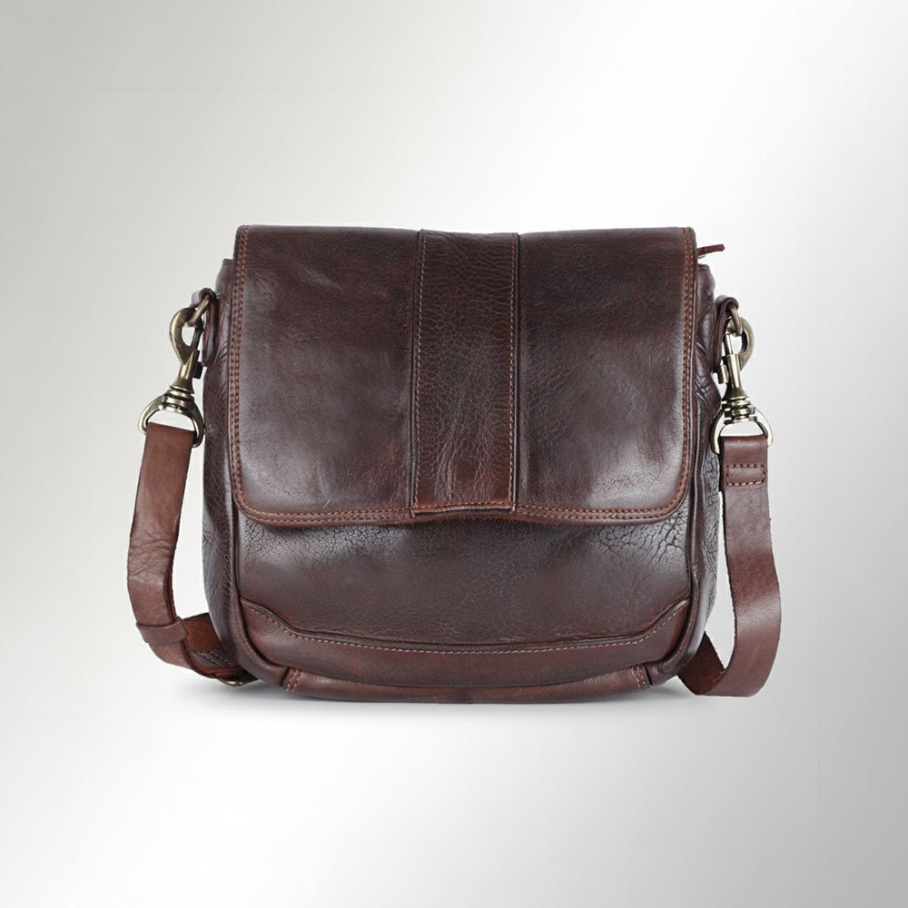 Vintage Handcrafted Crossbody Bag In Full-Grain European Leather For Women Everyday Use