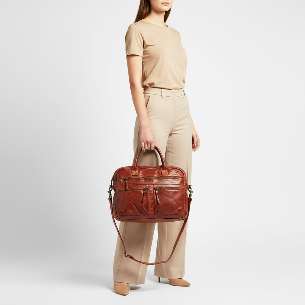 Spaghetti Western Swc409Cg Briefcase Vintage Handmade Drum Dyed Genuine European Cowhide Leather Women Bag Western Handbag Purse