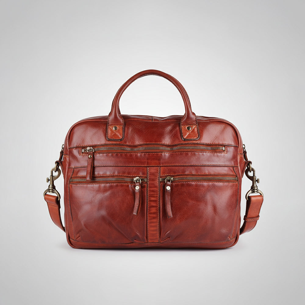 Spaghetti Western Swc409Cg Briefcase Vintage Handmade Drum Dyed Genuine European Cowhide Leather Women Bag Western Handbag Purse