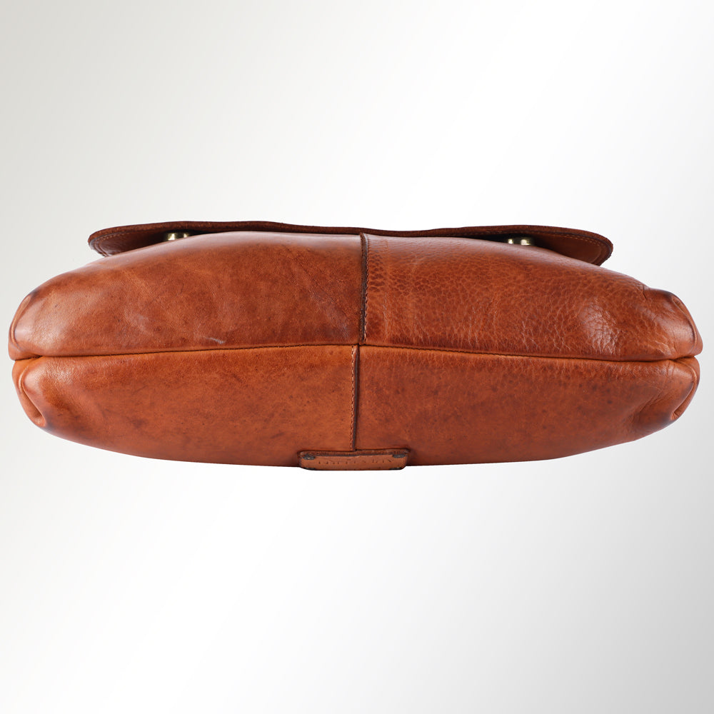 Spaghetti Western Briefcase Vintage Handmade Drum Dyed Genuine European Cowhide Leather