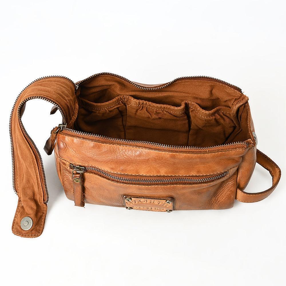 Spaghetti Western Fanny Pack Vintage Handmade Drum Dyed Genuine European Cowhide Leather