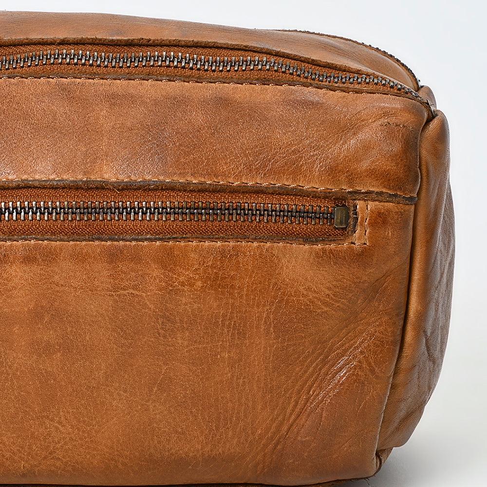 Spaghetti Western Fanny Pack Vintage Handmade Drum Dyed Genuine European Cowhide Leather