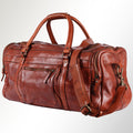 Spaghetti Western Duffel Vintage Handmade Drum Dyed Genuine European Cowhide Leather