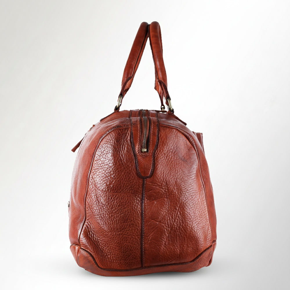 Spaghetti Western Swc418Cg Duffel Vintage Handmade Drum Dyed Genuine European Cowhide Leather Women Bag Western Handbag Purse