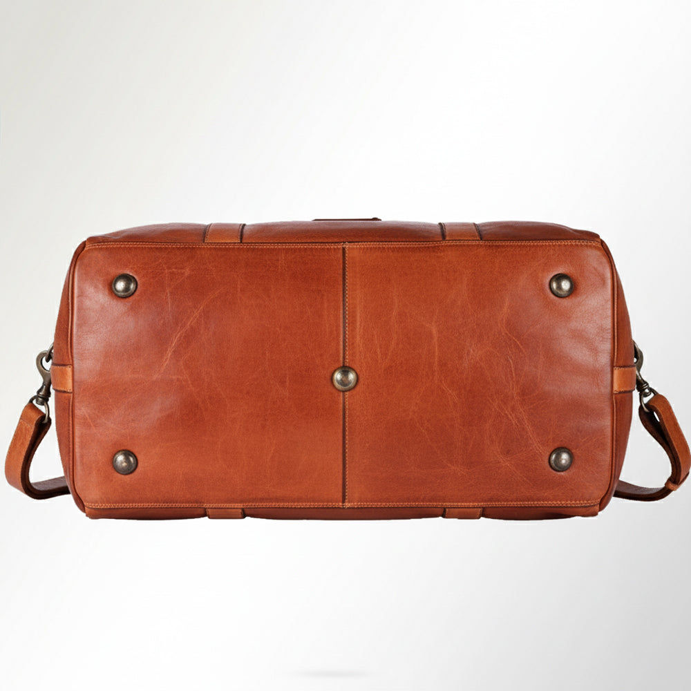 Spaghetti Western Swc413Tan Duffel Vintage Handmade Drum Dyed Genuine European Cowhide Leather Women Bag Western Handbag Purse