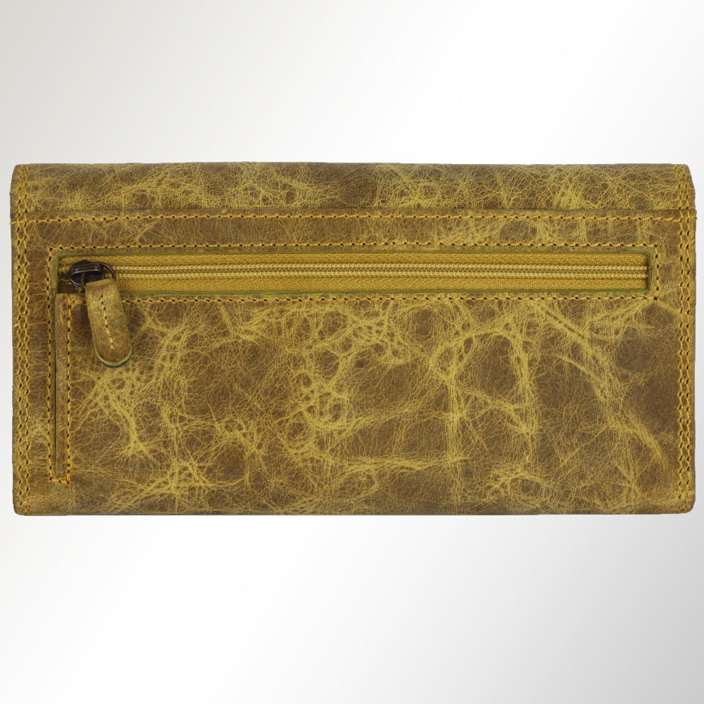 Spaghetti Western Wallet Vintage Handmade Drum Dyed Genuine European Cowhide Leather