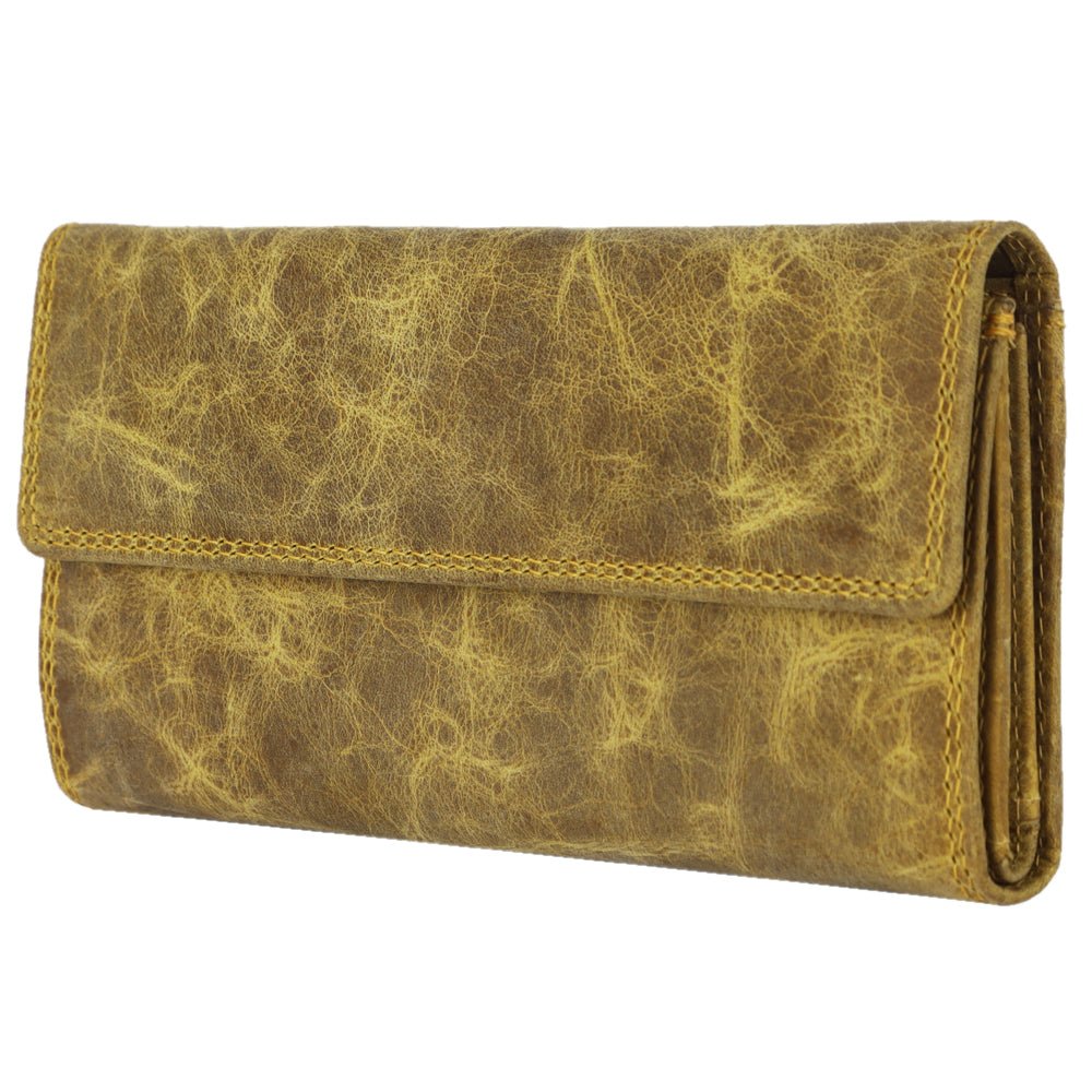 Spaghetti Western Wallet Vintage Handmade Drum Dyed Genuine European Cowhide Leather