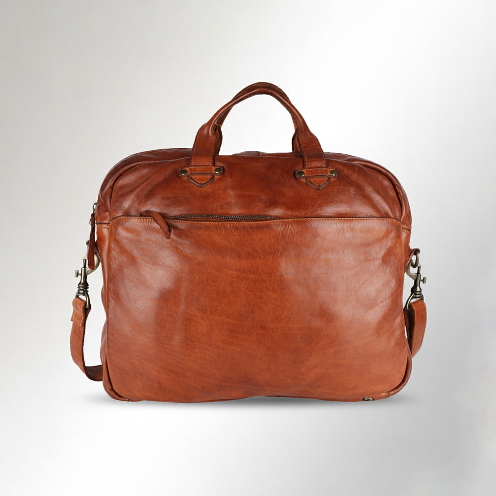 Spaghetti Western Swc415Tan Briefcase Vintage Handmade Drum Dyed Genuine European Cowhide Leather Women Bag Western Handbag Purse