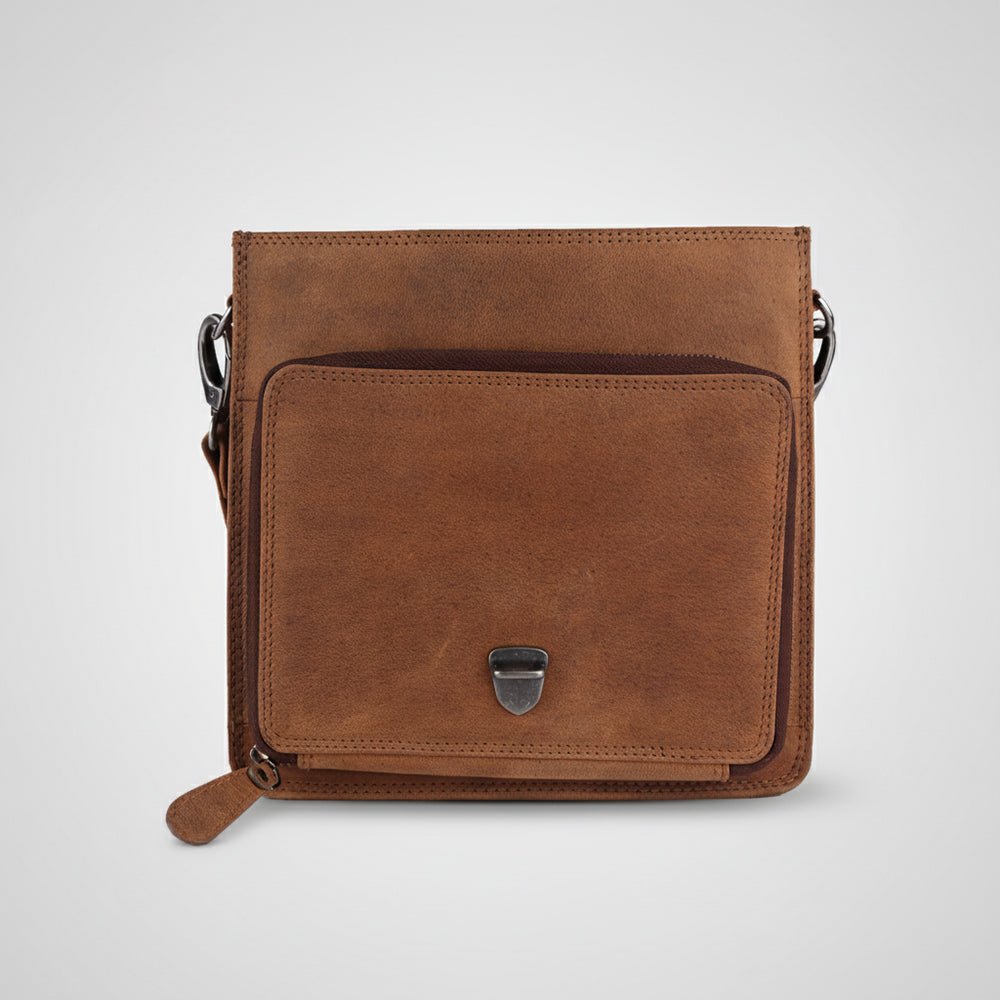 Vintage Handmade Drum Dyed European Premium Cowhide Leather Elegant Briefcase For Women