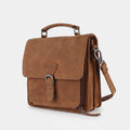 Vintage Handmade Drum Dyed European Premium Cowhide Leather Elegant Briefcase For Women