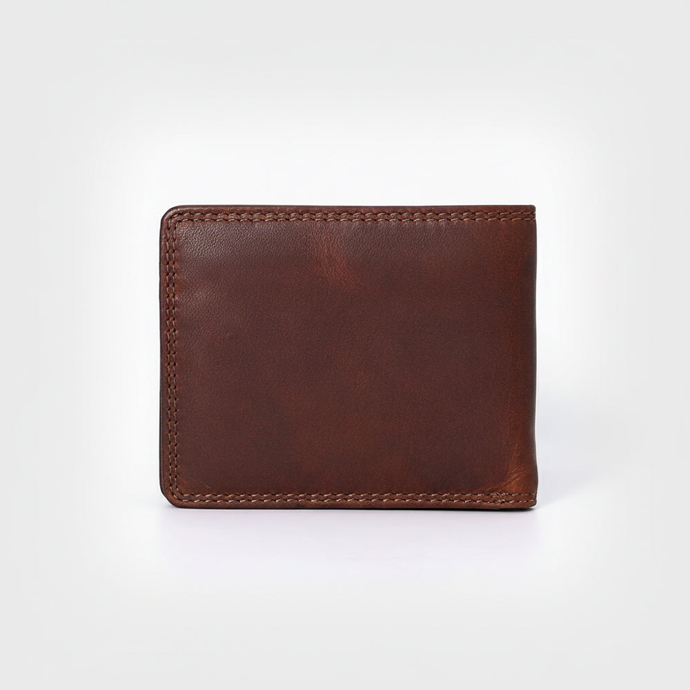 Spaghetti Western Swc431Dkbrn Wallet Vintage Handmade Drum Dyed Genuine European Cowhide Leather Women Bag Western Handbag Purse